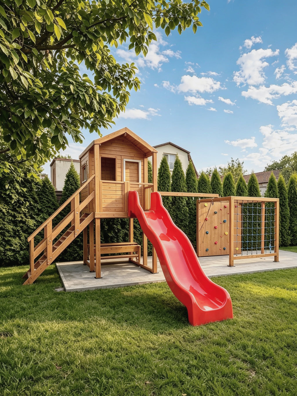 Custom Outdoor Wooden Playground Set
