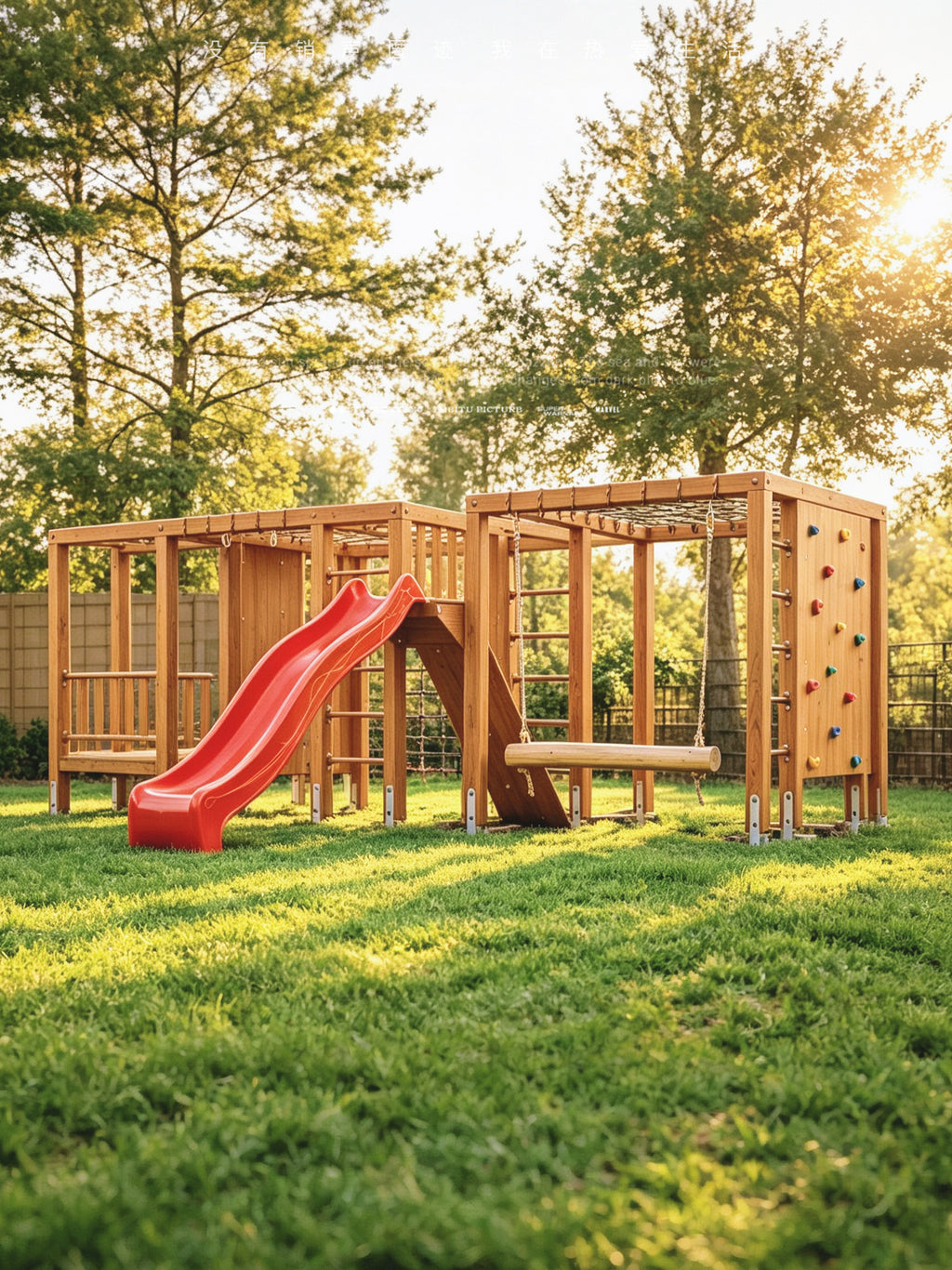 Custom Outdoor Wooden Playground Set