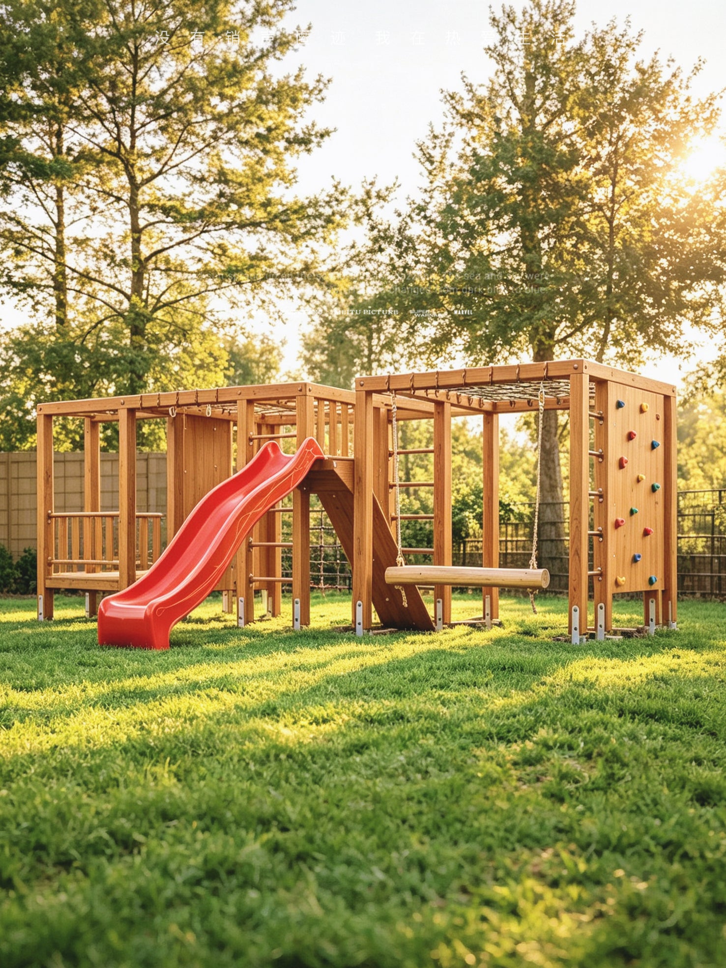 Custom Outdoor Wooden Playground Set